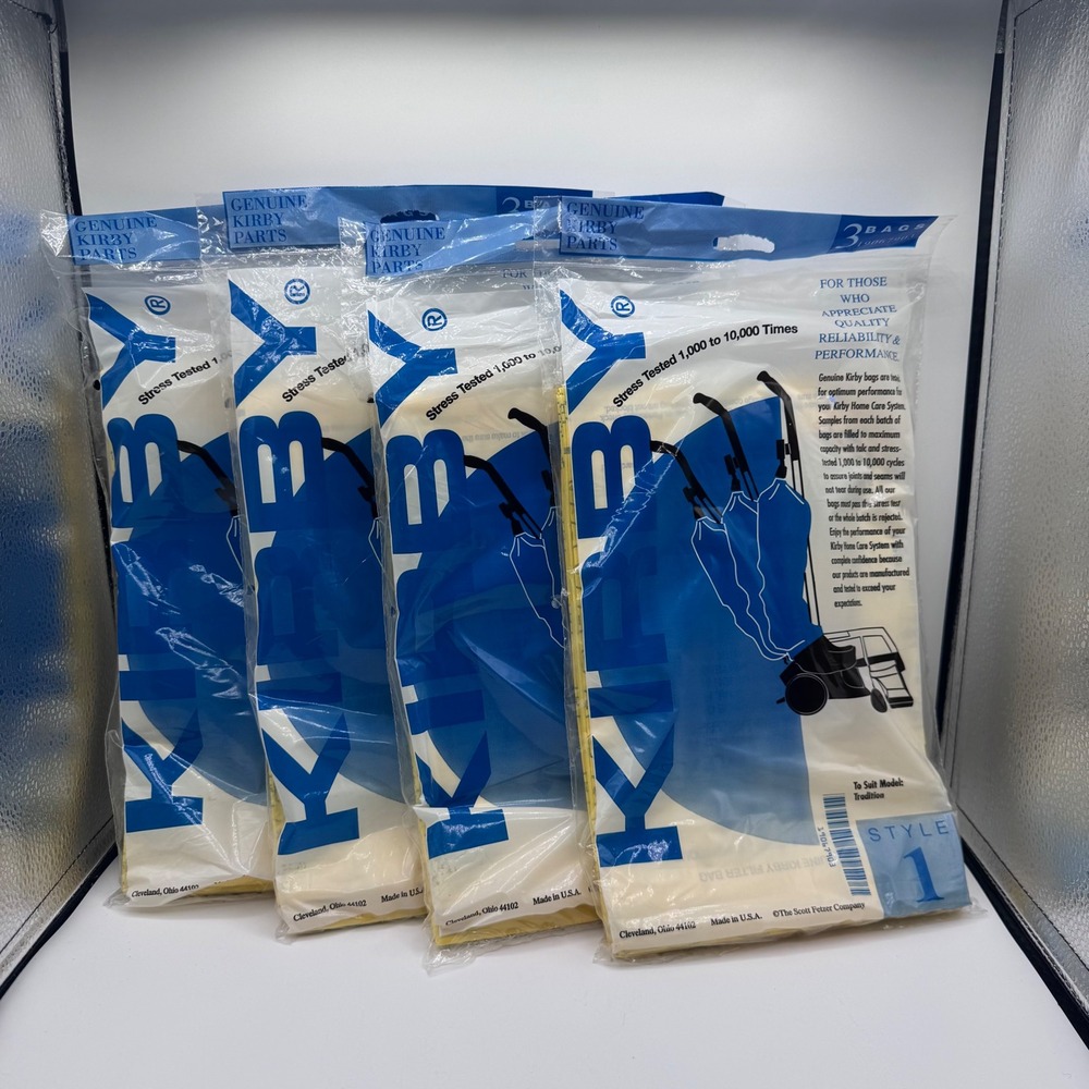 Kirby Style 1 Vacuum Bags 4- 3 Packs 19067903 Genuine Kirby Tradition Model New